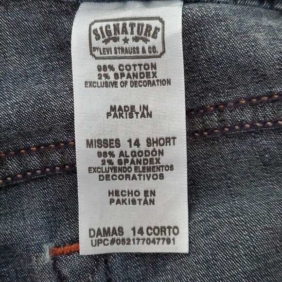 LEVI'S SIGNATURE AT WAIST BOOTCUT SZ 14 SHORT - Picture 10 of 13